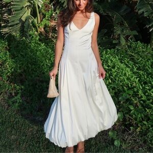 Abercrombie & Fitch White Maxi Dress